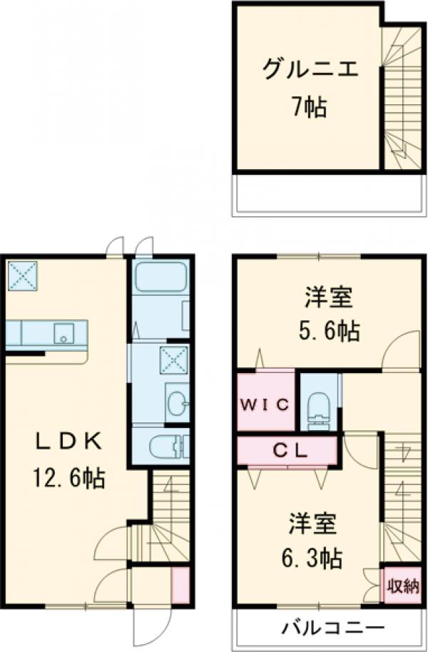 サンライズ西国立の間取り