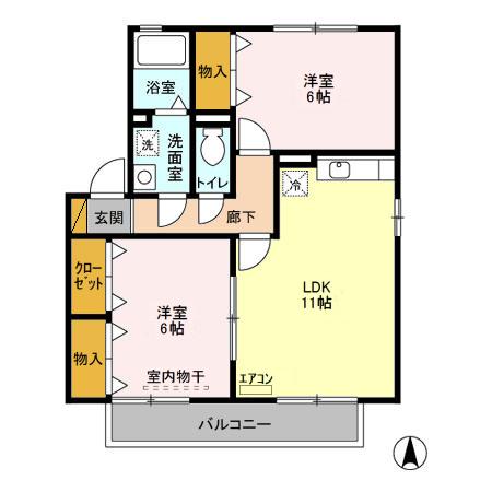 プロムナード Ⅱの間取り