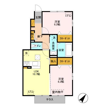 月うさぎ 弐の間取り