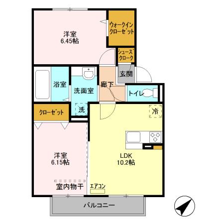 バードネイチャー A棟の間取り