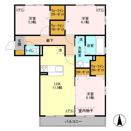 袖ヶ浦ヒルサイドレジデンス B棟の間取り