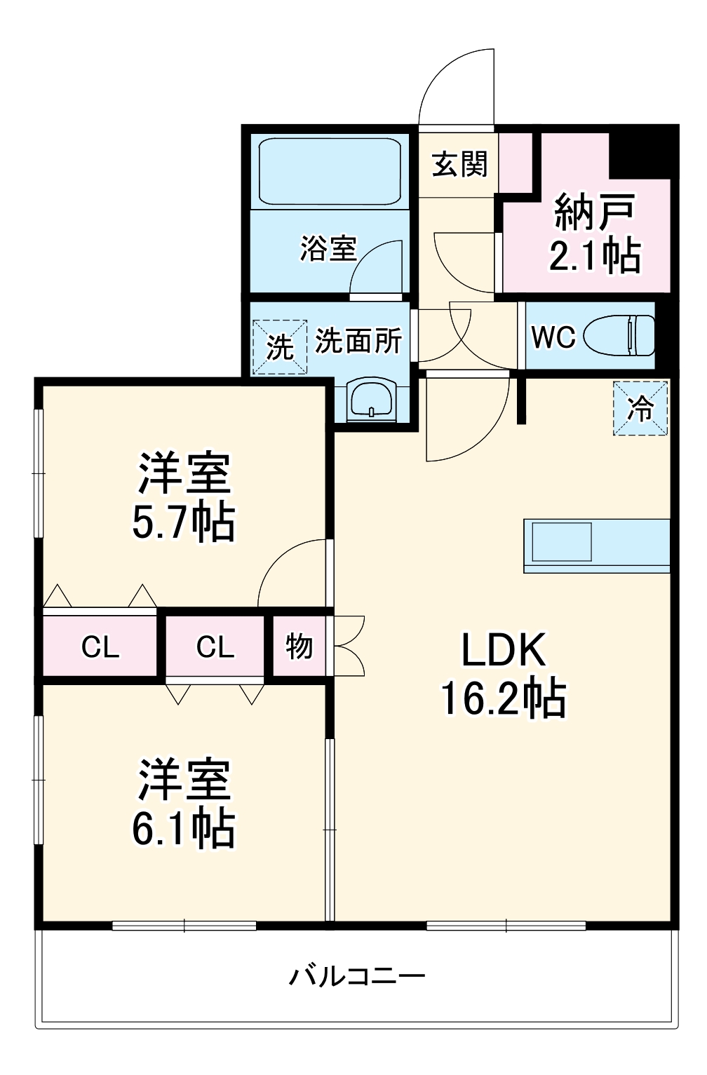 ヴァンヴェール葛城の間取り
