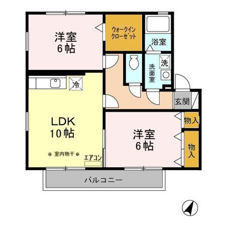ピュア 輝の間取り