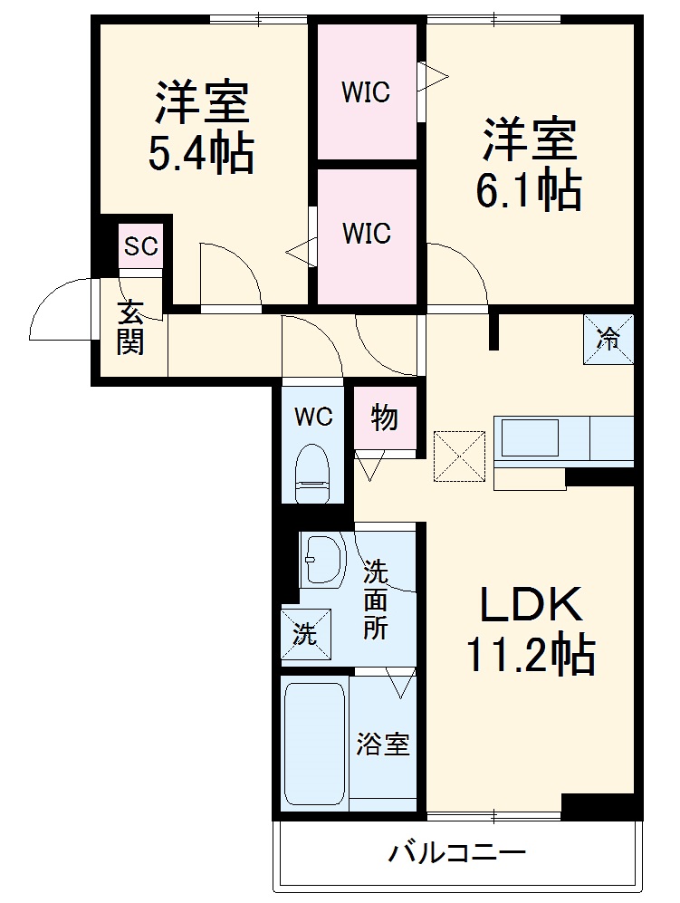 エスポアハイムの間取り