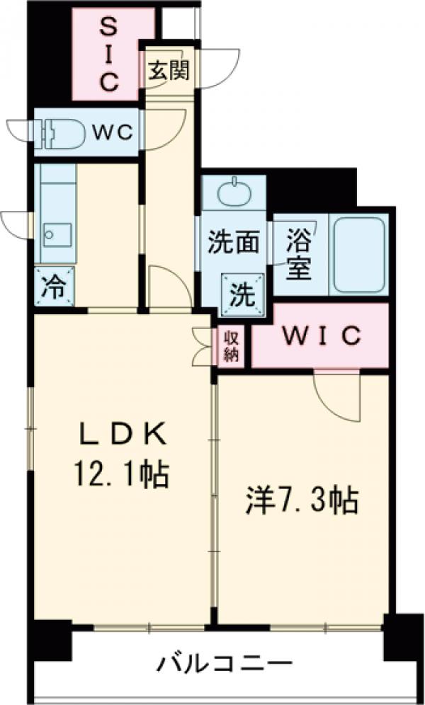 アリュージュ両国・403号室の間取り