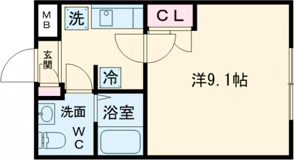 コンポジット荻窪ラシクラス・401号室の間取り