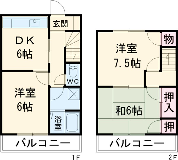ウッディハイツの間取り