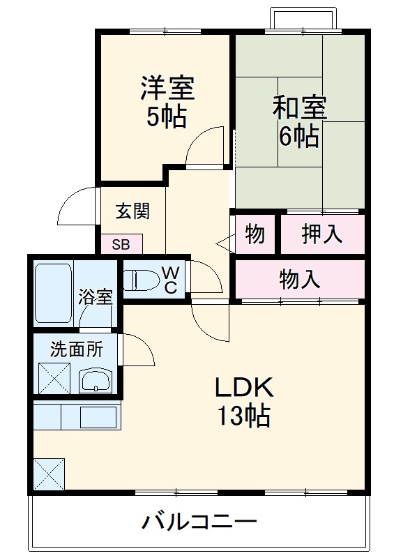 メナージュ東川口の間取り