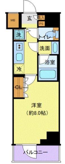 白鷺の完工年月(2019年7月)築の賃貸マンションの間取り