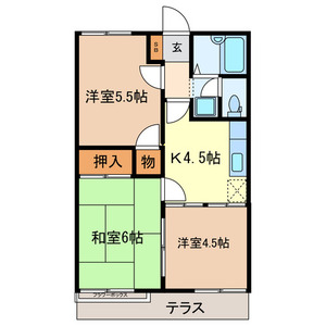 ラ・グランドールBの間取り