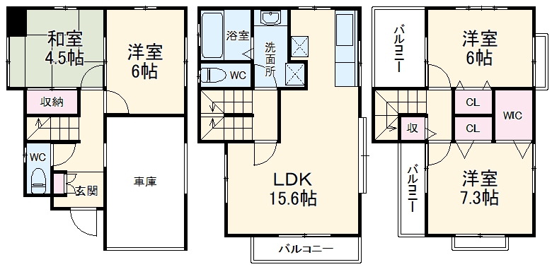 辻5丁目貸家の間取り