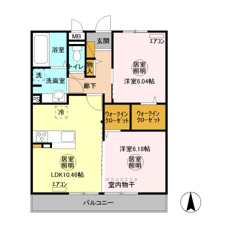 袖ヶ浦ヒルサイドプラザ Aの間取り