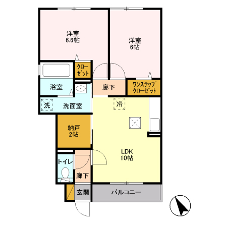 ロックコート Aの間取り