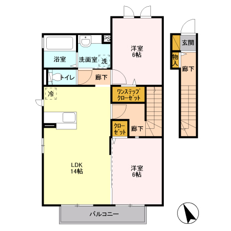 ロックコート Cの間取り