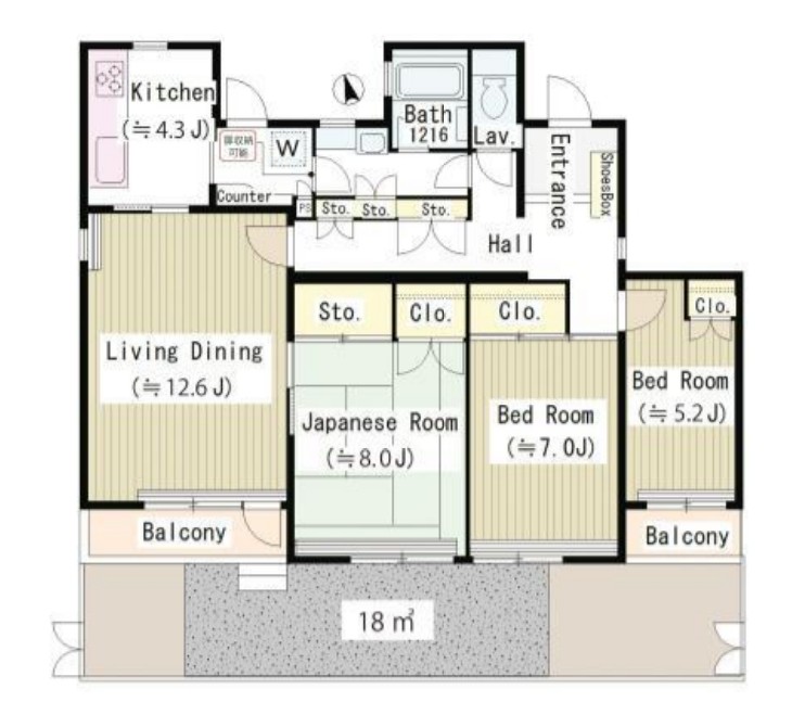 BLESS阿佐ヶ谷 the Season A棟の間取り