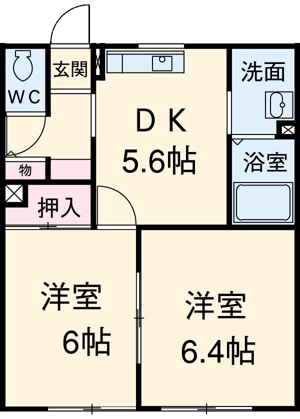 しおさいの丘Dの間取り