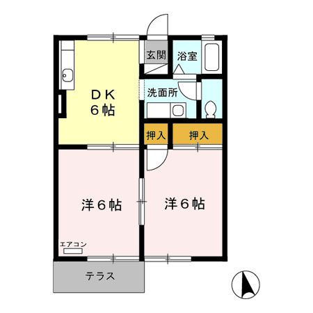 リヴェールキャッスル Dの間取り