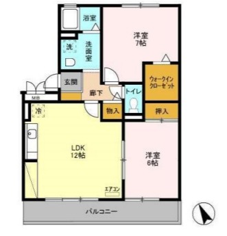 メゾンドォ渕谷 ABの間取り
