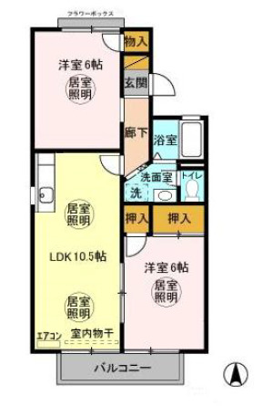 グランメールコホリ 弐番館の間取り