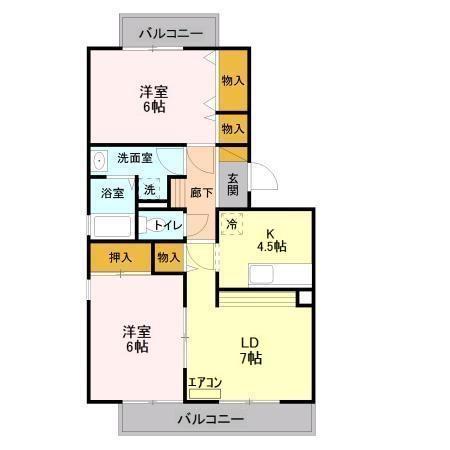 ランドウィン 五番館の間取り