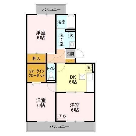 ランドウィン 六番館の間取り