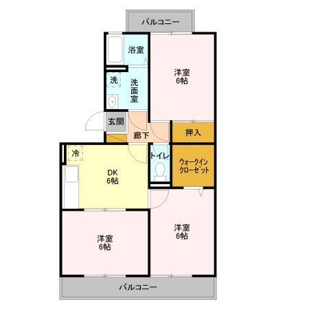 ランドウィン 六番館の間取り