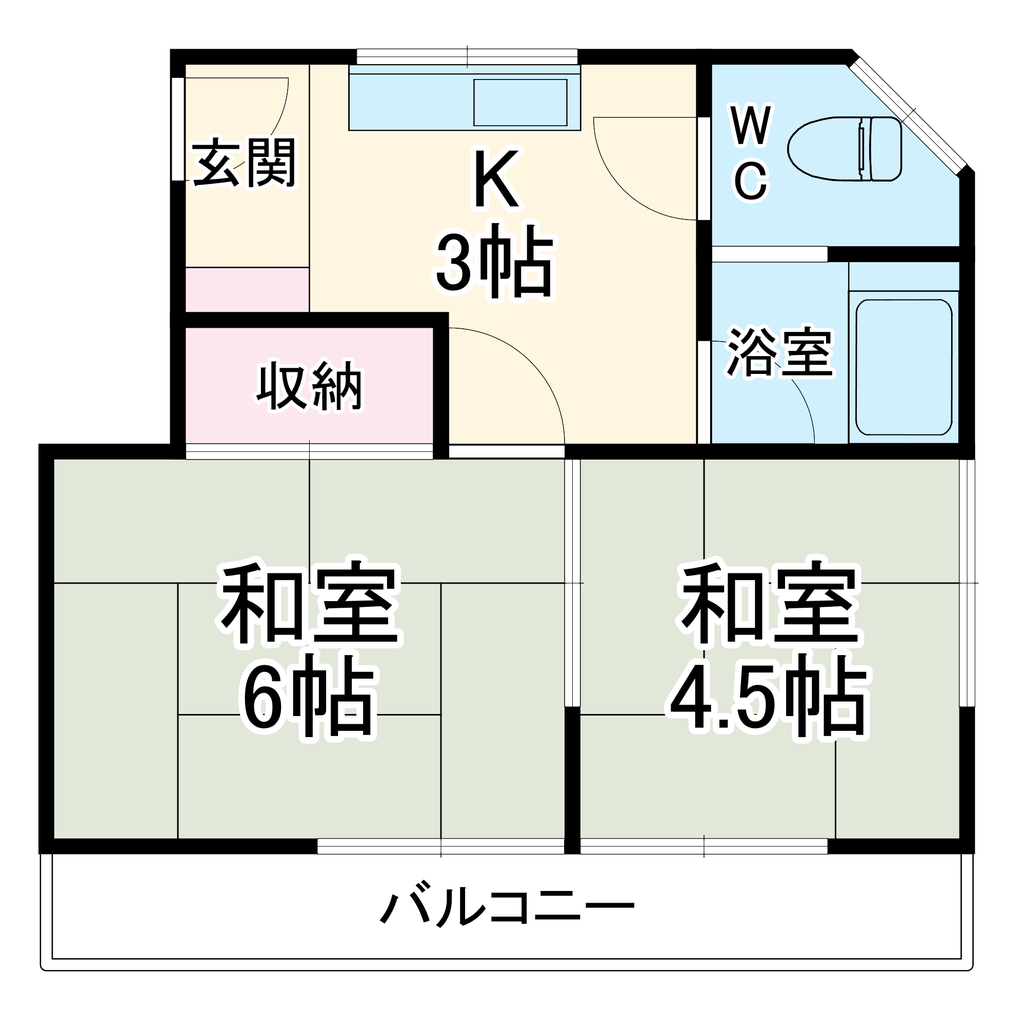 フカヤマンションの間取り