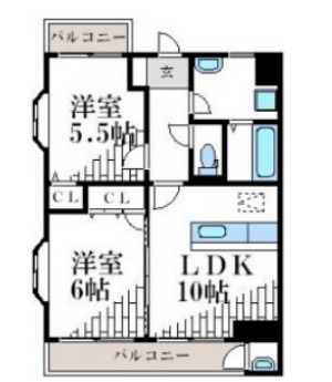 リバティー寿の間取り