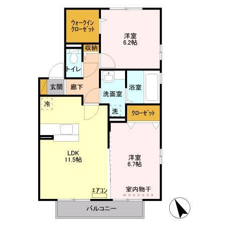 ヴェルデ コリーナ 参番館の間取り