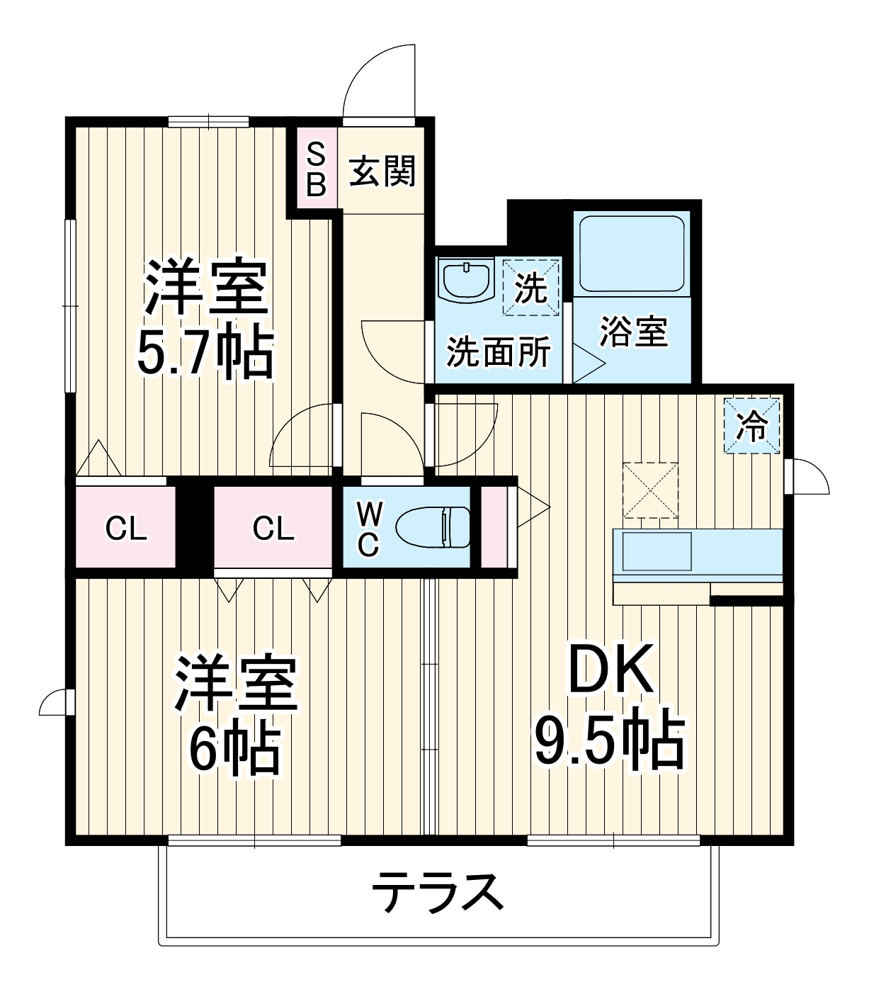 Ｒｅｓｉｄｅｎｚ 北園の間取り