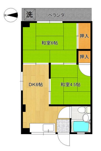 第6堀代マンションの間取り
