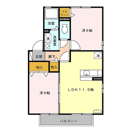 フェニックス　ＥＦの間取り