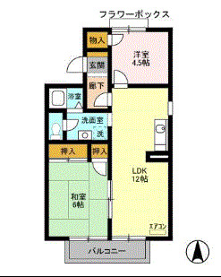 メゾンクレール 参番館の間取り