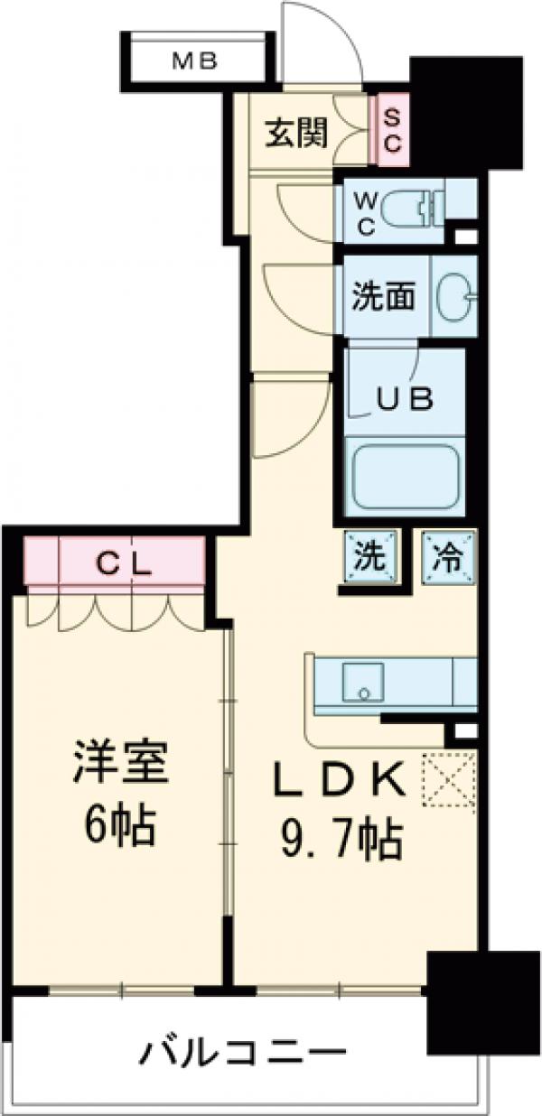 エスティメゾン錦糸町Ⅱ・203号室の間取り