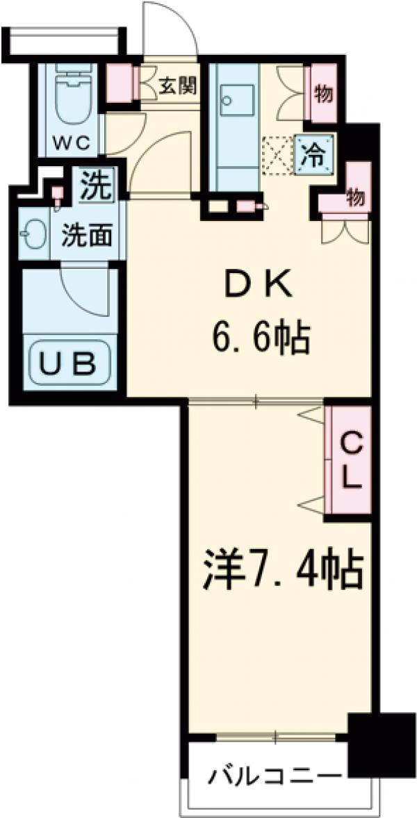 エスティメゾン錦糸町Ⅱ・605号室の間取り