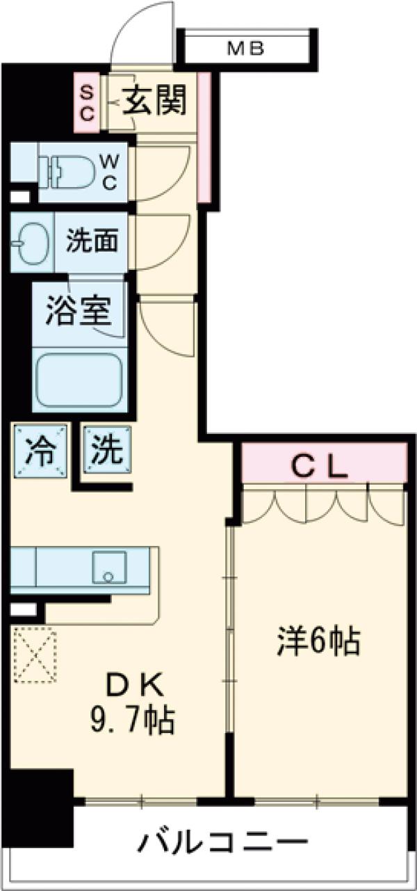 エスティメゾン錦糸町Ⅱの間取り