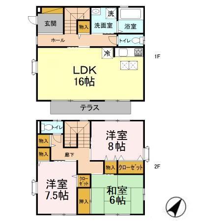 足立邸貸家の間取り