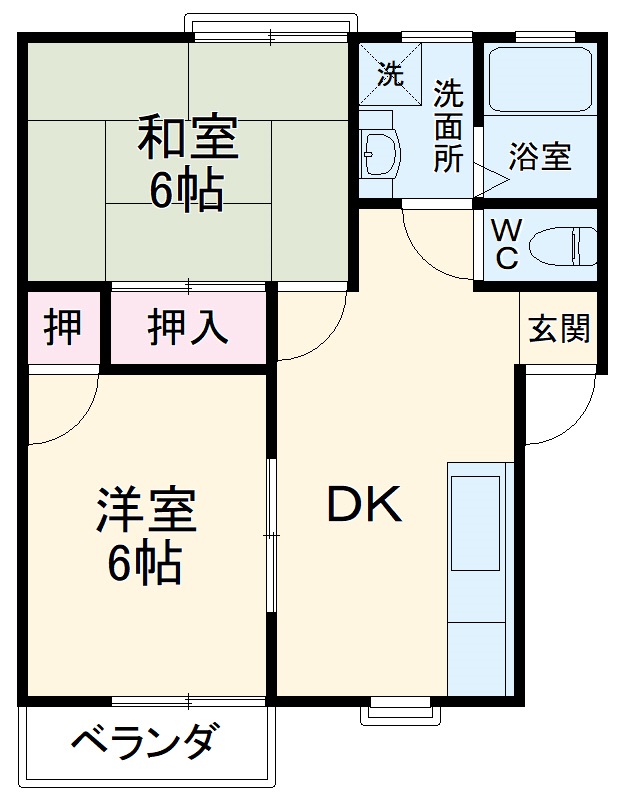 サンライフ中Aの間取り