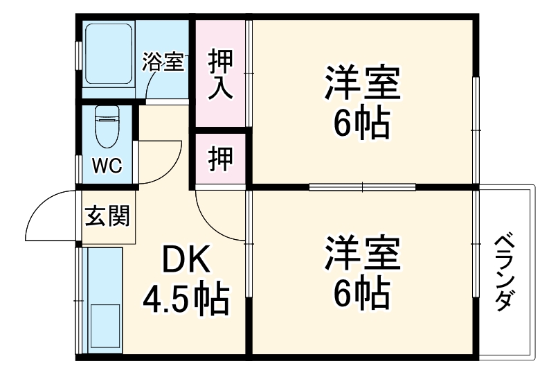 駅南ハイツの間取り
