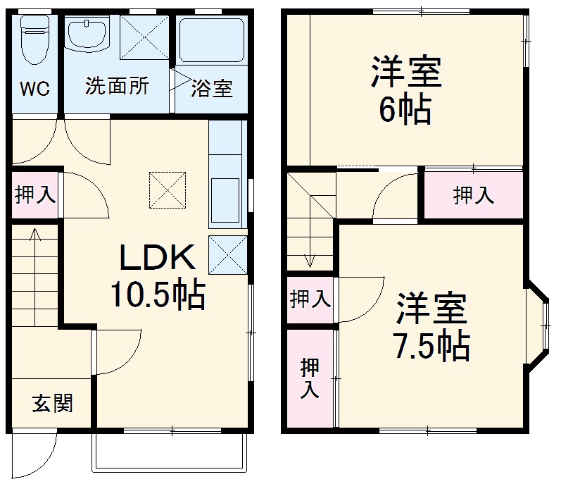 テラスハウス袴田の間取り