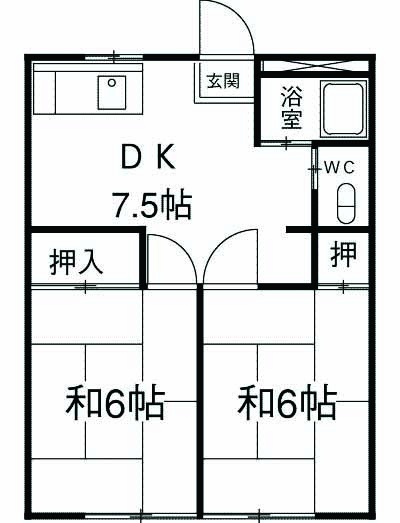 シティハイム島野の間取り