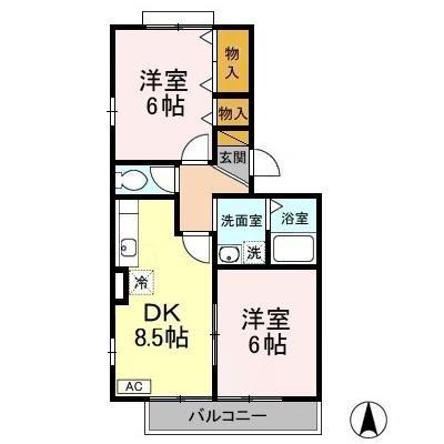 ロイヤルハウス Aの間取り