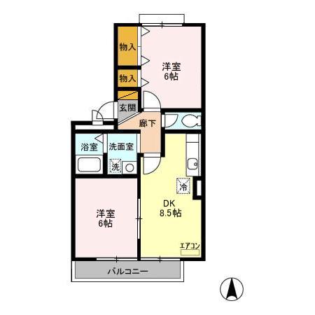 ロイヤルハウス Aの間取り