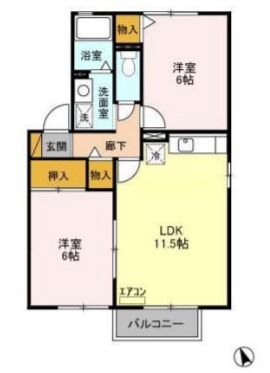 マルシェAの間取り