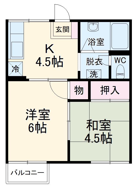 シティハイムの間取り