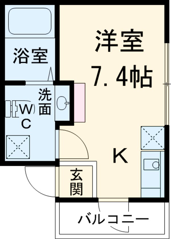 アパートメント新小岩A棟の間取り