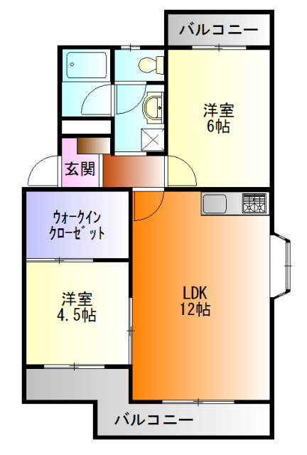 Windy宮の前Ⅱの間取り