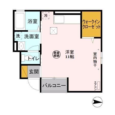 ＭＩＭＡＣＨＩ・102号室の間取り