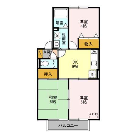 スプリングハイム Aの間取り