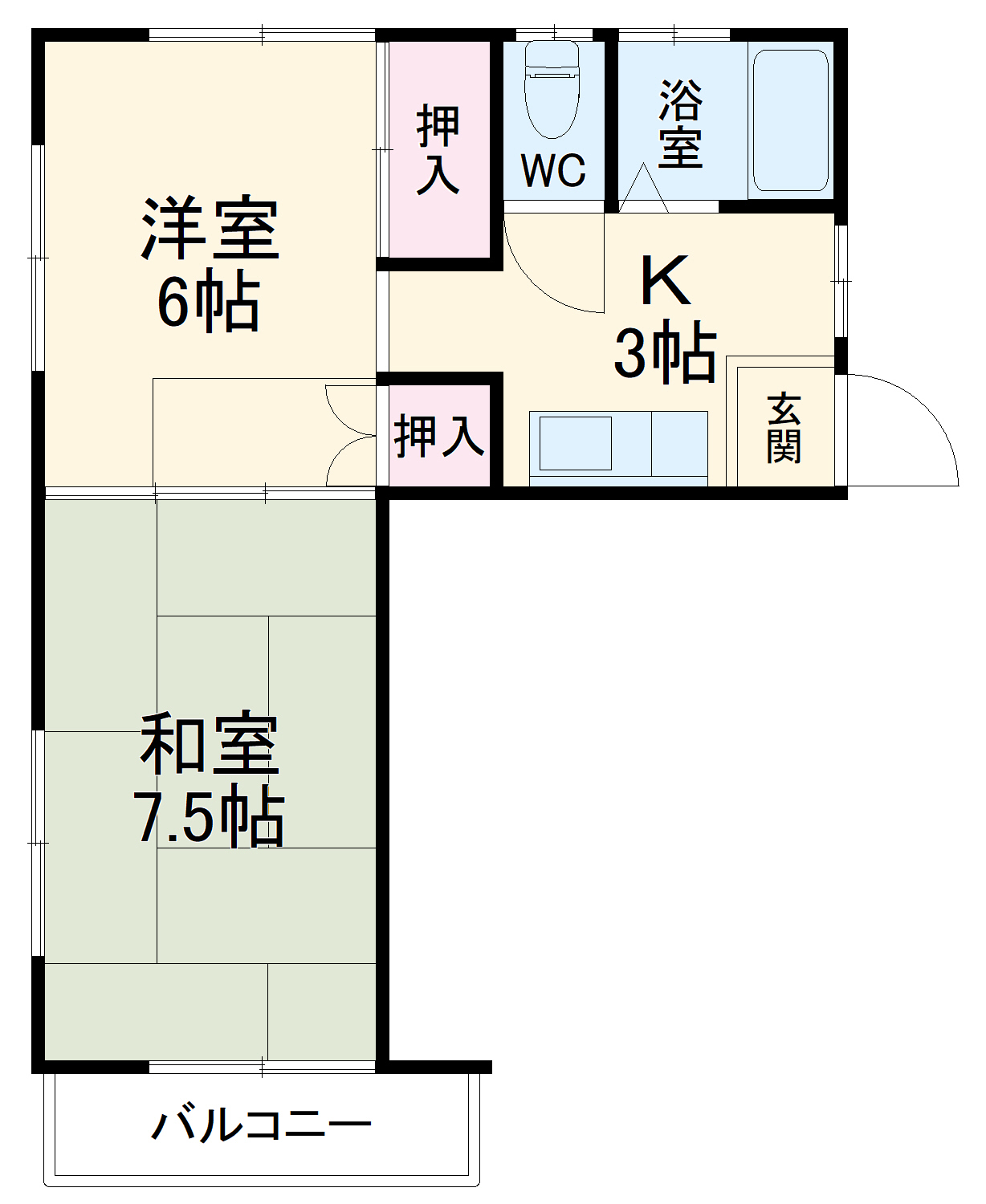 秋保ハイツの間取り